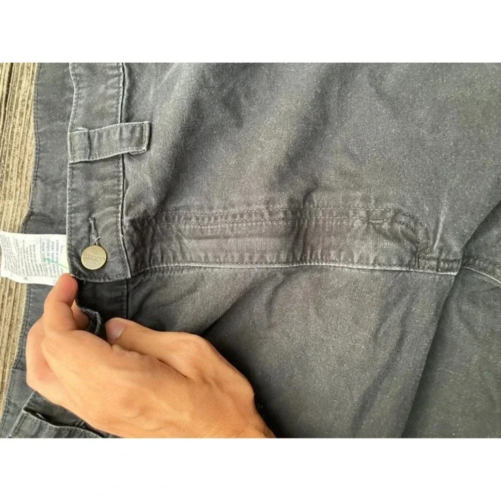 Carhartt Pants Mens 46x34 Black Dungaree Fit B11 Utility Work Carpenter Cotton